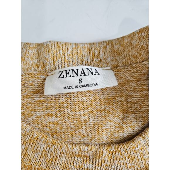 Zenana Women's Dolman Sleeve Mustard Small Sweater - Picture 4 of 8